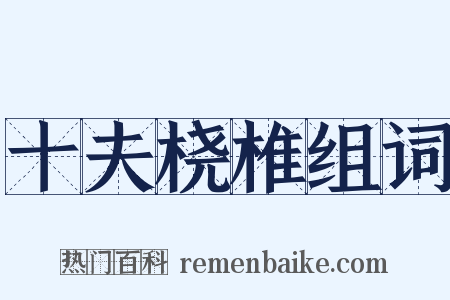 十夫桡椎组词是什么意思的图片